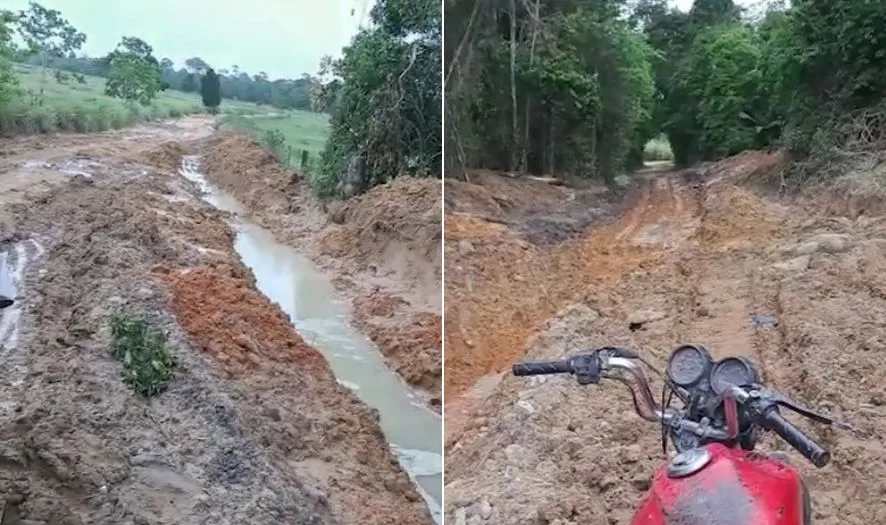 Imagem ilustrativa da imagem Estrada destruída por chuvas isola moradores no interior de Linhares
