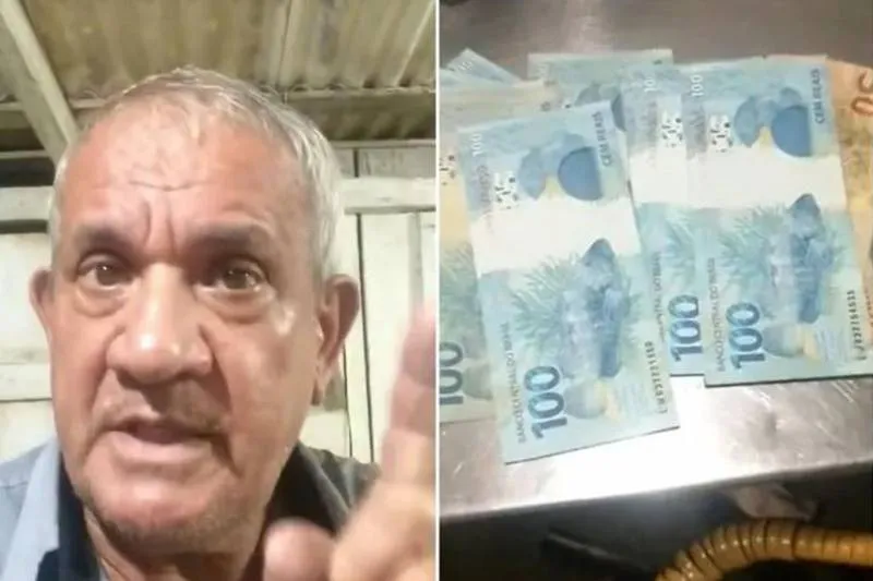 Imagem ilustrativa da imagem Idoso encontra quase R$ 7 mil em sacola e faz apelo na web até achar a dona