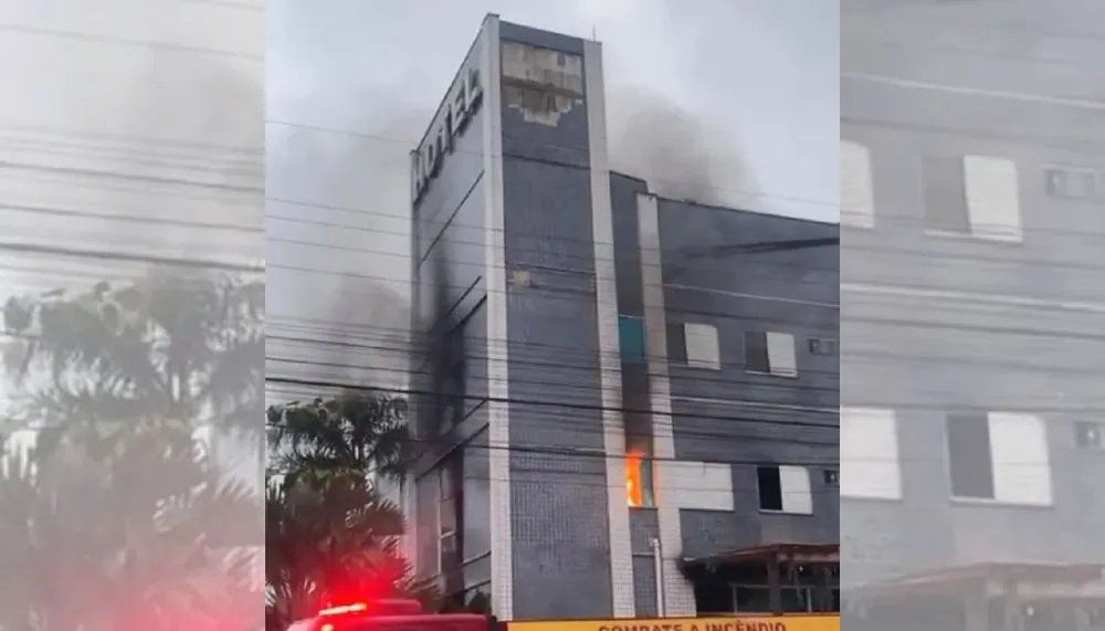 Imagem ilustrativa da imagem Incêndio em hotel deixa 14 feridos, dois em estado grave