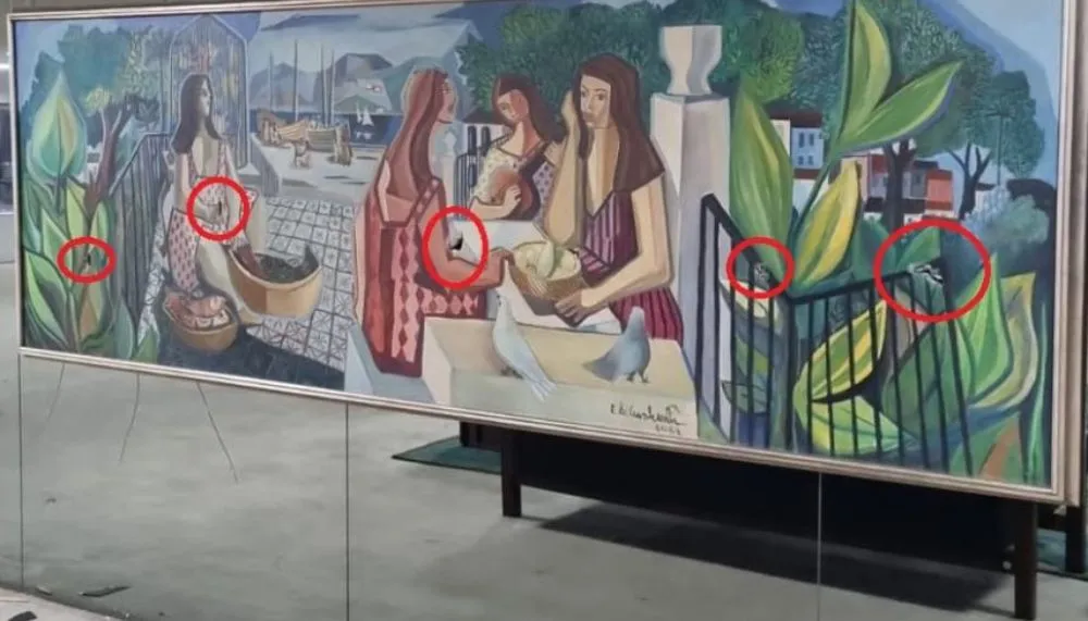 Imagem ilustrativa da imagem Invasão aos Três Poderes danifica vitral no Congresso e mural de Di Cavalcanti