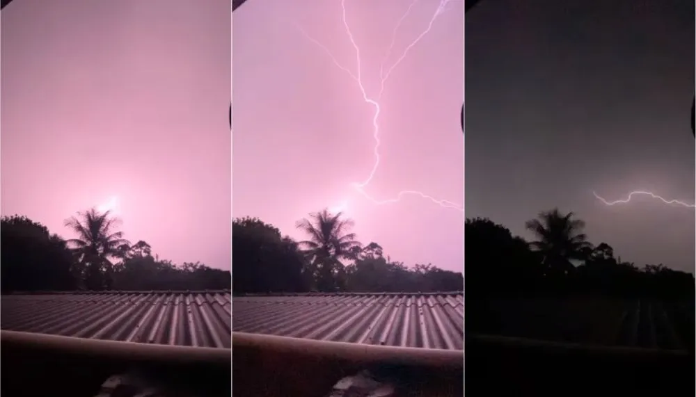 Imagem ilustrativa da imagem Grande Vitória registra madrugada de raios e chuva intensa