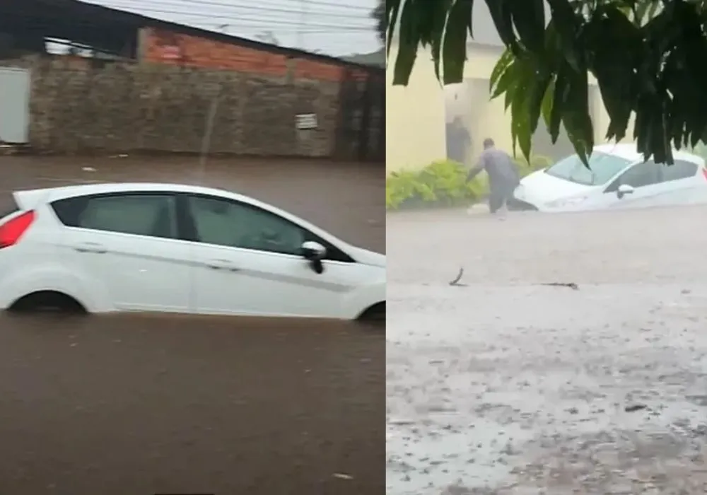 Imagem ilustrativa da imagem Família com bebê de oito meses fica presa em carro quase submerso em GO