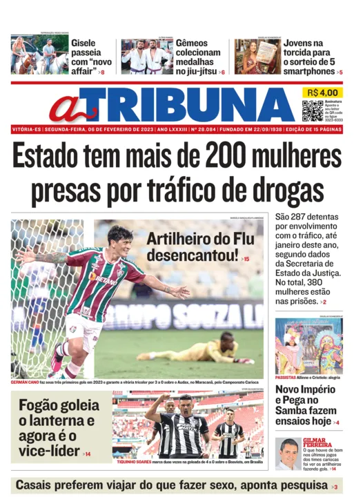 Imagem ilustrativa da imagem Confira os destaques do Jornal A Tribuna desta segunda-feira