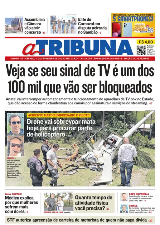 Imagem ilustrativa da imagem Confira os destaques do Jornal A Tribuna deste sábado