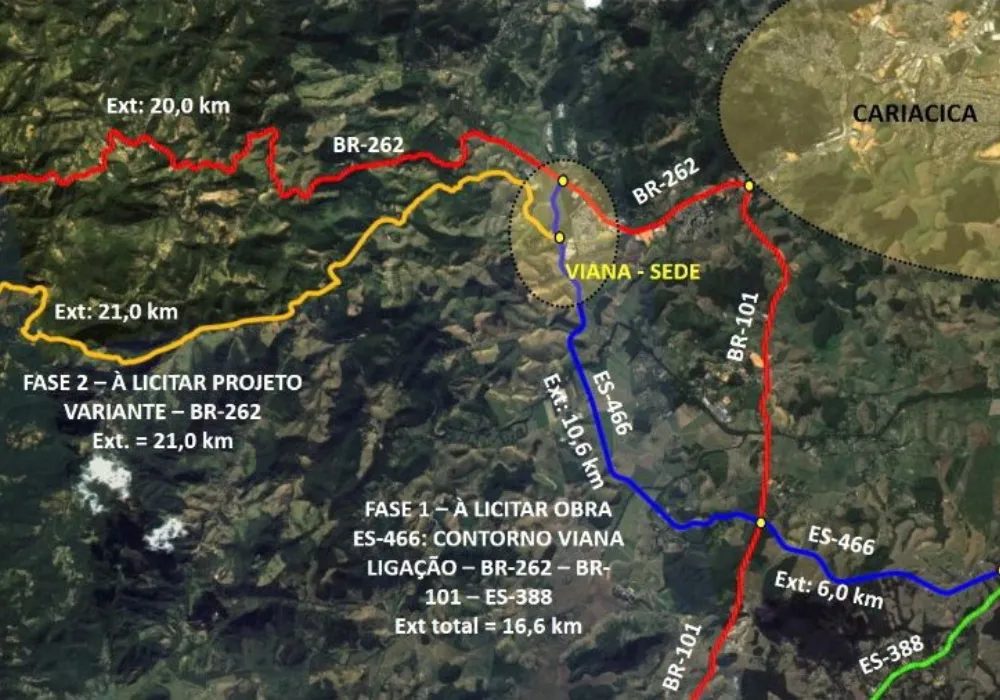 Imagem ilustrativa da imagem ES planeja construir rodovia nas montanhas para desafogar a BR-262