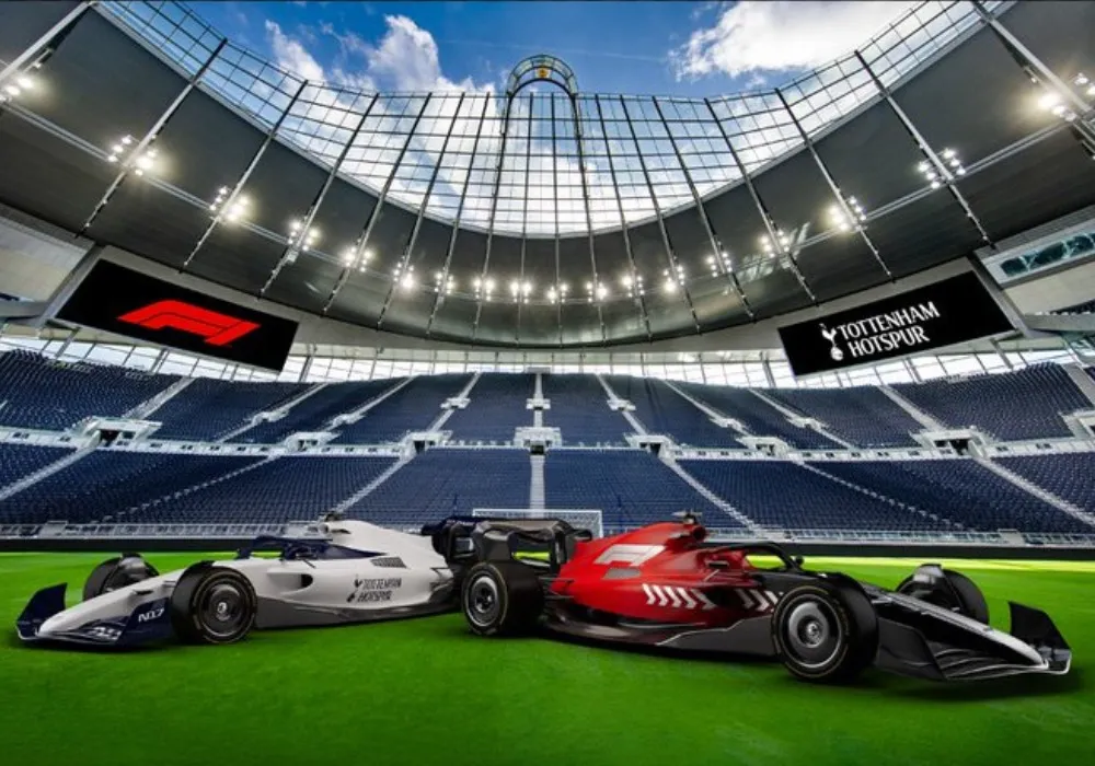 Imagem ilustrativa da imagem Tottenham fecha parceria com F-1 e terá pista de kart dentro do estádio