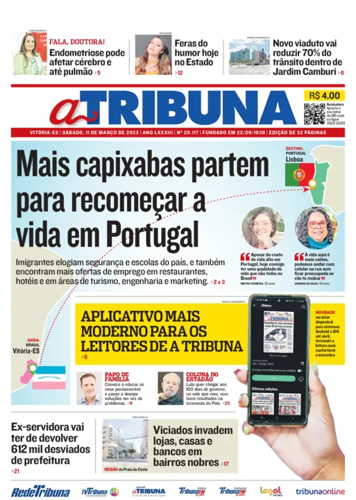 Imagem ilustrativa da imagem Confira os destaques do Jornal A Tribuna deste sábado