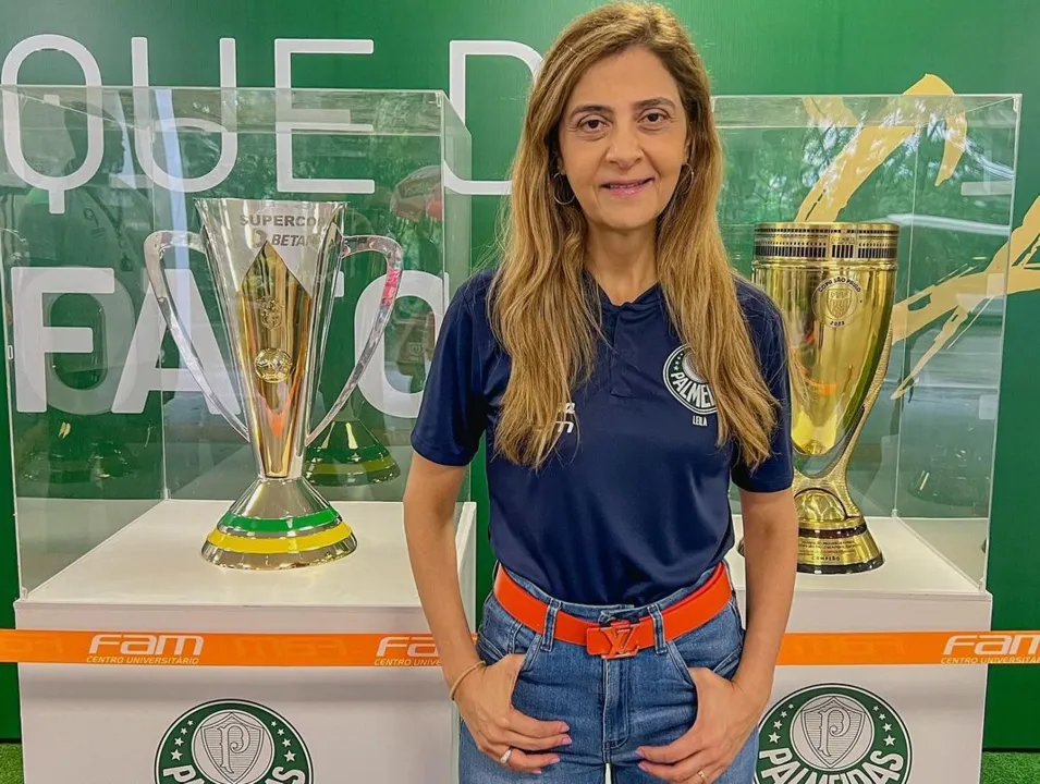 Imagem ilustrativa da imagem Leila reage à vaga do Palmeiras no Mundial: 'vai lutar pelo bi'