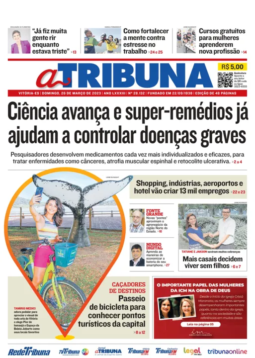 Imagem ilustrativa da imagem Confira os destaques do Jornal A Tribuna deste domingo