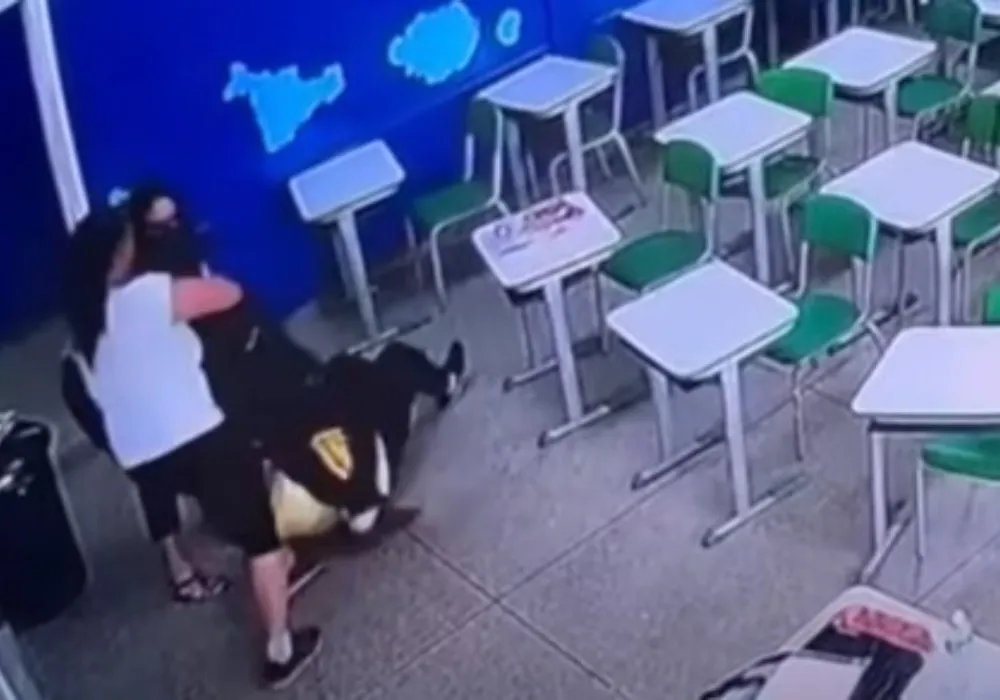 Imagem ilustrativa da imagem Vídeo mostra autor de ataque em escola sendo imobilizado por professora