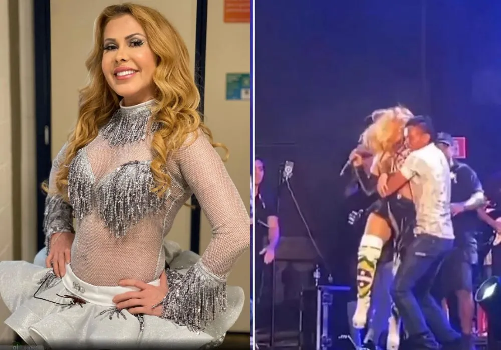 Imagem ilustrativa da imagem VÍDEO | Fã invade palco durante show de Joelma e assusta cantora