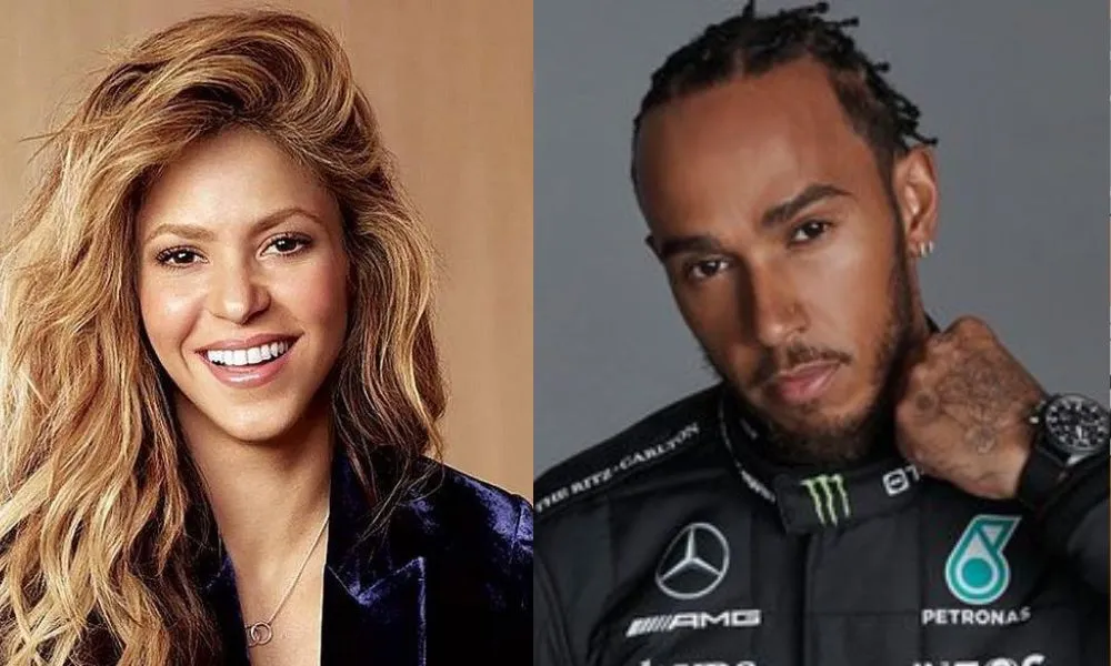 Imagem ilustrativa da imagem Solteira, Shakira é flagrada com Lewis Hamilton e fãs fazem torcida