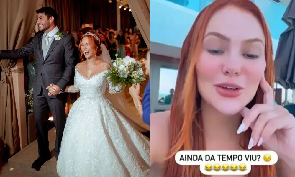 Imagem ilustrativa da imagem Após casamento de R$ 2 milhões, Mirela Janis cobra presente dos convidados