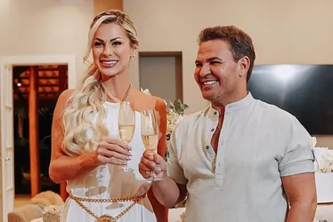 Imagem ilustrativa da imagem Veja imagens do casamento de Eduardo Costa com empresária capixaba