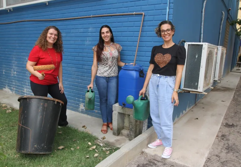 Liliane Tesch, Laiana Meneguelli e Gabrielli Pereira: sustentabilidade