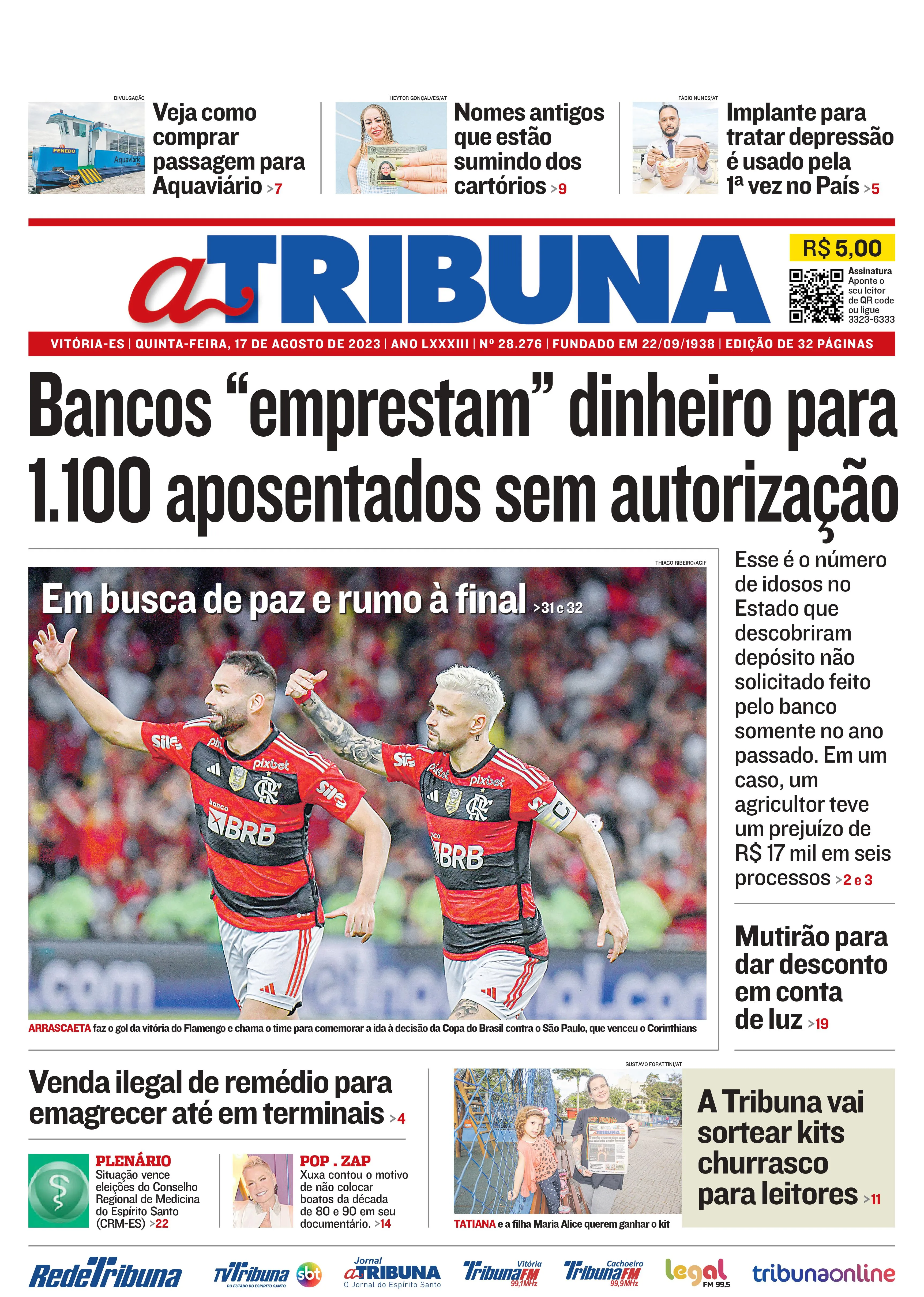 Imagem ilustrativa da imagem Confira os destaques do Jornal A Tribuna desta quinta-feira