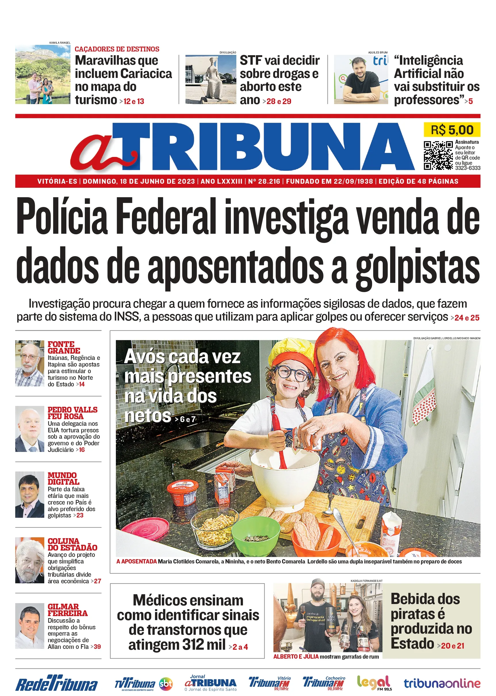 Imagem ilustrativa da imagem Confira os destaques do Jornal A Tribuna neste domingo