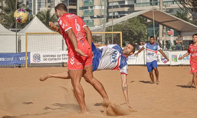 Imagem ilustrativa da imagem Praia da Costa recebe decisões do Estadual de futebol de areia neste sábado