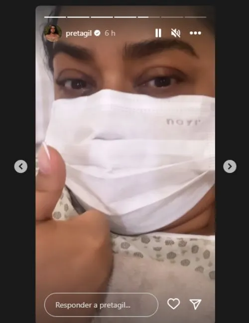 Imagem ilustrativa da imagem Preta Gil faz colonoscopia na véspera de cirurgia contra o câncer
