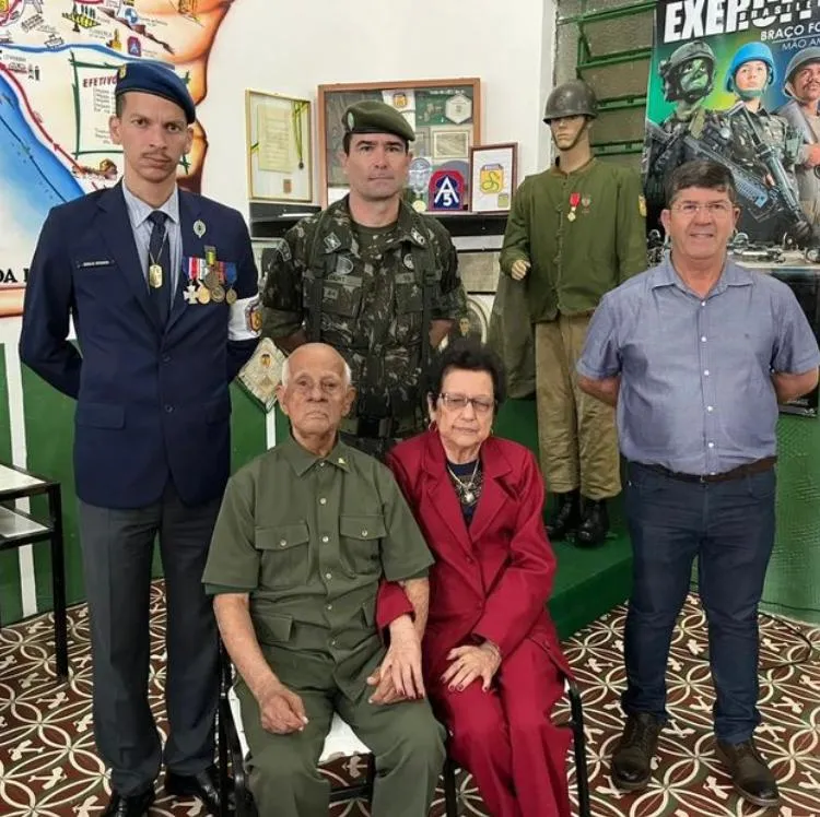 Imagem ilustrativa da imagem Ex-combatente capixaba que lutou a 2ª Guerra é homenageado ao completar 100 anos
