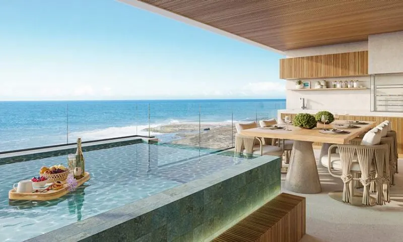 Imagem ilustrativa da imagem Apartamento inteligente com piscina na varanda em Guarapari