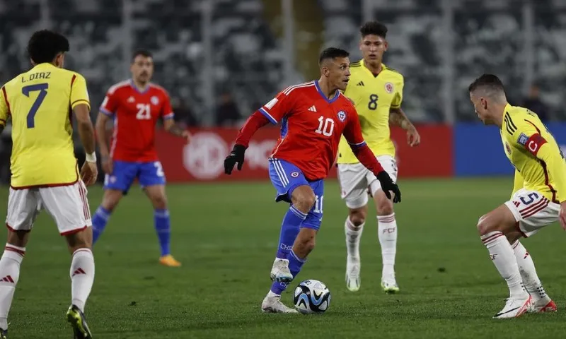 Imagem ilustrativa da imagem Chile e Colômbia ficam no empate sem gols em Santiago pelas Eliminatórias da Copa