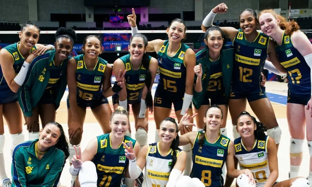 Imagem ilustrativa da imagem Seleção feminina vence a primeira na Liga das Nações de vôlei
