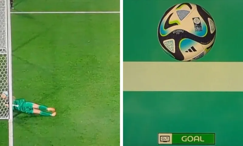 Imagem ilustrativa da imagem VAR valida gol de pênalti por milímetros e Suécia elimina EUA da Copa do Mundo