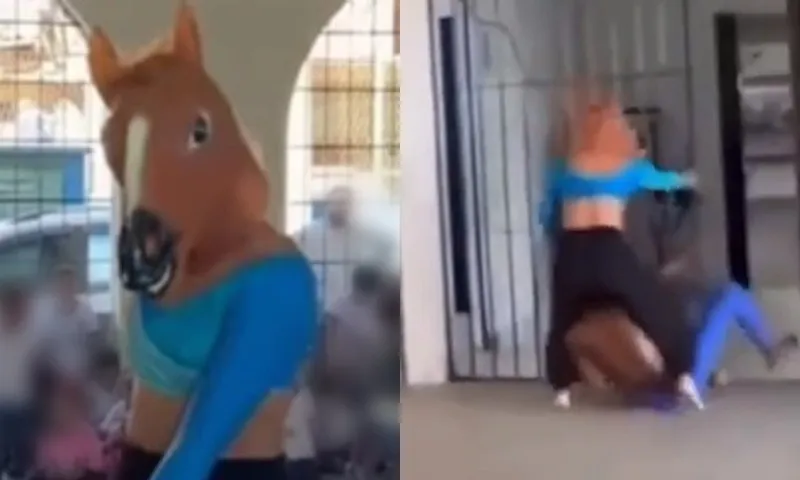 Imagem ilustrativa da imagem VÍDEO | Grupo dança 'cavalo tarado' em escola do RJ, e prefeitura afasta diretores