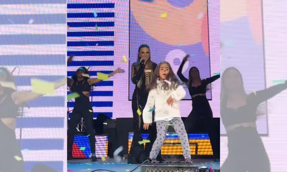 Imagem ilustrativa da imagem Filha de Ivete Sangalo rouba a cena durante show em Portugal