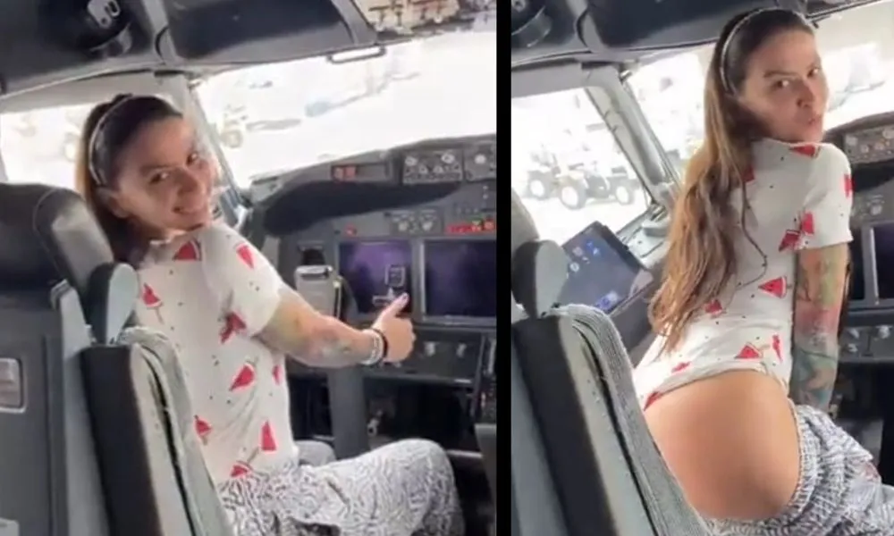 Imagem ilustrativa da imagem VÍDEO | MC Pipokinha desobedece pedido de piloto e tira calça em cabine de avião