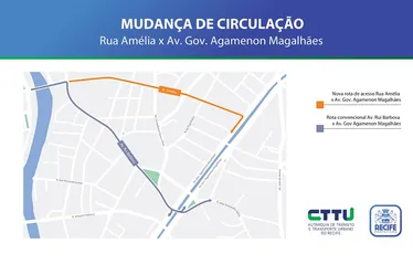 Imagem ilustrativa da imagem Agamenon Magalhães terá novo acesso pela Rua Amélia a partir desta sexta