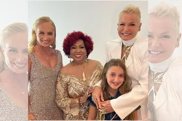 Imagem ilustrativa da imagem Detalhe em foto de Alcione com Xuxa e Angélica chama atenção na web
