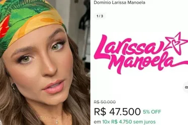 Imagem ilustrativa da imagem Domínio de site com nome de Larissa Manoela é vendido pelo diretor do Palmeiras
