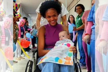 Imagem ilustrativa da imagem Emoção em alta de bebê após 5 meses de luta pela vida em hospital em Vila Velha