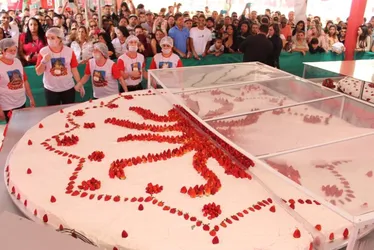 Imagem ilustrativa da imagem Festa do Morango com mais de meia tonelada de torta na região Serrana do ES