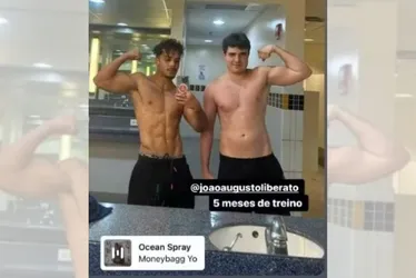 Imagem ilustrativa da imagem Filho de Gugu exibe músculos após cinco meses de treino