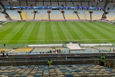 Imagem ilustrativa da imagem Flamengo é advertido pela Conmebol por gramado do Maracanã contra o Olimpia