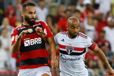 Imagem ilustrativa da imagem Lucas Moura marca 1º em retorno e São Paulo fica no empate com Flamengo