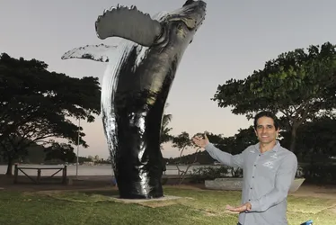 Imagem ilustrativa da imagem Monumento da baleia em Vitória vira point para selfies