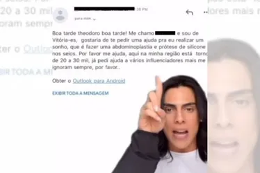 Imagem ilustrativa da imagem Moradora de Vitória pede próteses de silicone a influenciador e é detonada