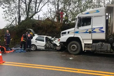 Imagem ilustrativa da imagem Motorista morre após acidente na ES-164 em Vargem Alta