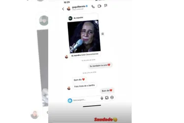 Imagem ilustrativa da imagem 'Namorado' de Gugu posta mensagem romântica que teria trocado com apresentador