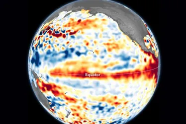 Imagem ilustrativa da imagem Nasa divulga imagem de satélite que mostra o avanço do El Niño