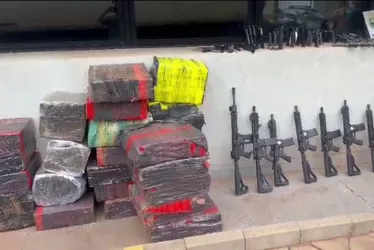 Imagem ilustrativa da imagem PF apreende 2 toneladas de maconha e armas escondidas em carga de suínos no PR