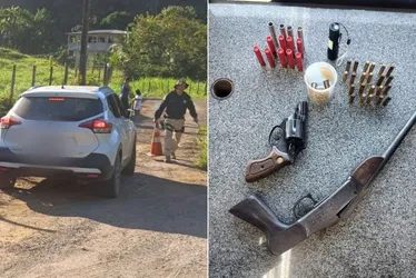 Imagem ilustrativa da imagem PRF encontra armas e munições em carro roubado na BR-101 no ES
