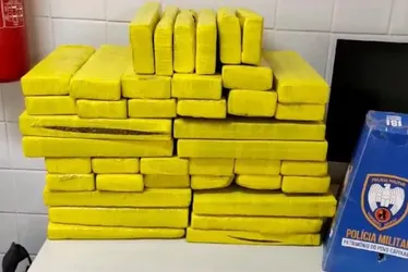 Imagem ilustrativa da imagem Polícia Militar apreende 60 tabletes de maconha em Nova Almeida