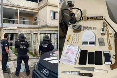 Imagem ilustrativa da imagem Polícia prende jovem de 20 anos com drogas, armas e até joias no Norte do ES