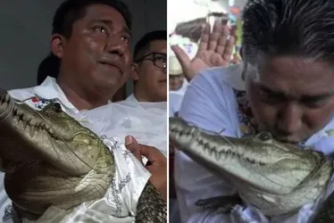 Imagem ilustrativa da imagem Prefeito se casa com crocodilo em cerimônia por prosperidade no México