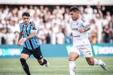 Imagem ilustrativa da imagem Soteldo entra, dá duas assistências e Santos vira contra Grêmio